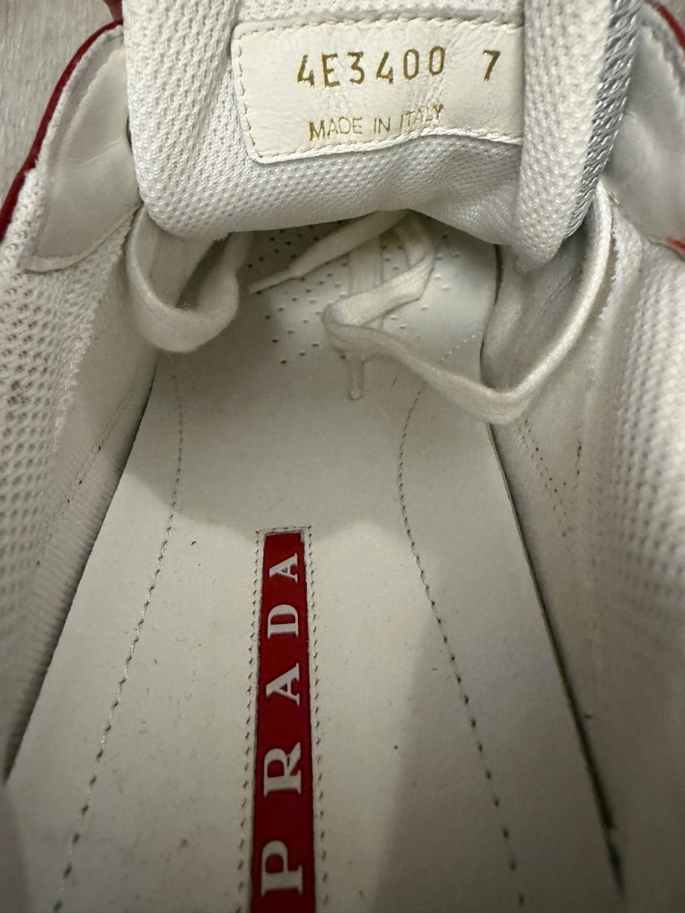 Prada Men’s Patent Leather and Technical Fabric America's Cup Sneakers Sz 7 - Picture 6 of 10